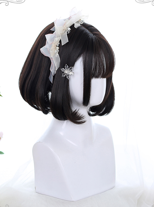 Natural Inward Curly Gradient Wig Classic Lolita Short Wigs