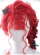 Fluffy Sheep Curly Long Wig Gothic Lolita Red Wigs