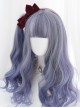 Gray Purple Mixed Gradient Sweet Lolita Long Curly Wigs
