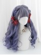 Gray Purple Mixed Gradient Sweet Lolita Long Curly Wigs