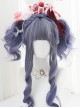 Gray Purple Mixed Gradient Sweet Lolita Long Curly Wigs