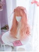 Coral Peach Pink Long Curly Wig Sweet Lolita Wigs