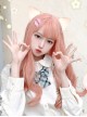 Coral Peach Pink Long Curly Wig Sweet Lolita Wigs