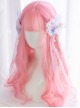 Sakura Coral Pink Long Curly Wig Sweet Lolita Wigs