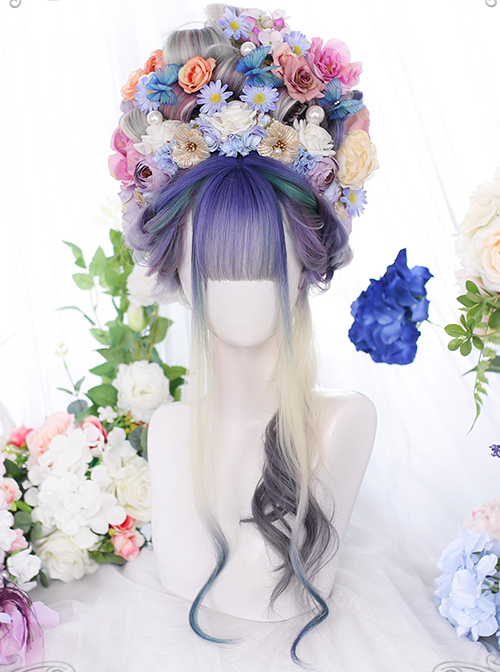 Dreamy Purple Natural Gradient Classic Lolita Long Curly Wigs