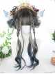 Gray Blue Gradient Long Curly Wig Classic Lolita Wigs