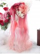 Harajuku Pink Natural Gradient Classic Lolita Long Curly Wigs