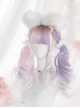 Pink Purple Gradient White Long Curly Wig Sweet Lolita Wigs