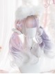 Pink Purple Gradient White Long Curly Wig Sweet Lolita Wigs