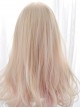 Light Golden Gradient Pink Long Curly Sweet Lolita Wigs