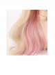 Light Golden Gradient Pink Long Curly Sweet Lolita Wigs
