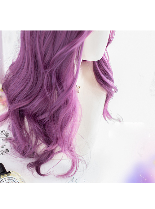 Grape Purple Long Curly Sweet Lolita Wigs