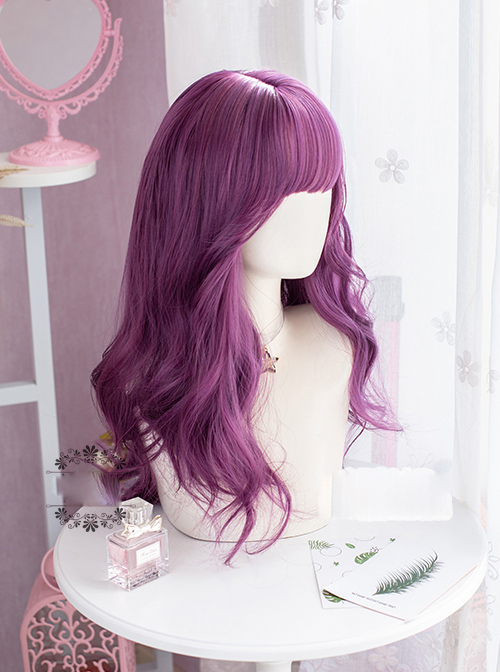 Grape Purple Long Curly Sweet Lolita Wigs