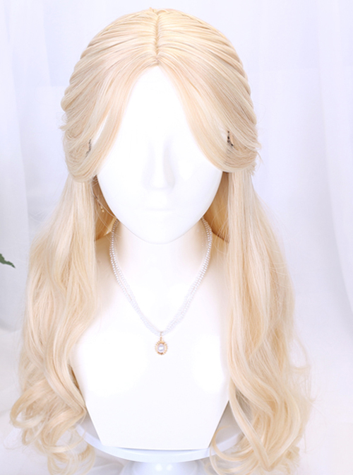 Golden Long Curly Wig Elegant Classic Lolita Wigs