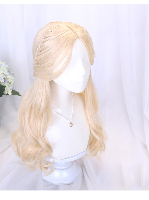 Golden Long Curly Wig Elegant Classic Lolita Wigs