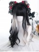 Black White Gradient Big Wave Long Curly Wig Classic Lolita Wigs