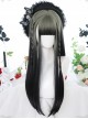 Gray Gradient Black Long Straight Wig Classic Lolita Wigs