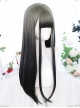 Gray Gradient Black Long Straight Wig Classic Lolita Wigs