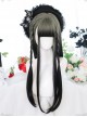 Gray Gradient Black Long Straight Wig Classic Lolita Wigs