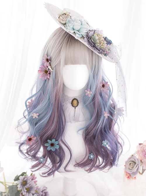 Multicolor Gradient Long Curly Sweet Lolita Wigs