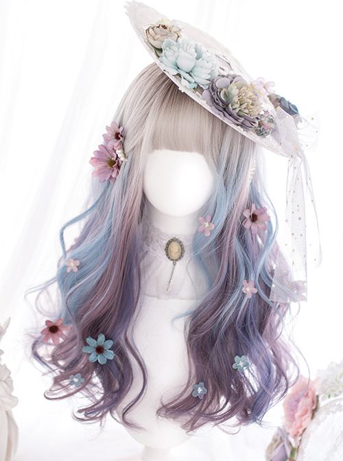 Multicolor Gradient Long Curly Sweet Lolita Wigs