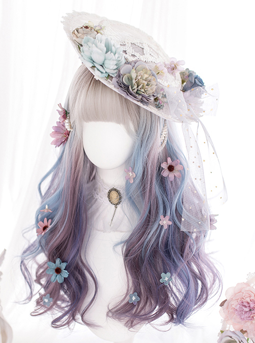 Multicolor Gradient Long Curly Sweet Lolita Wigs