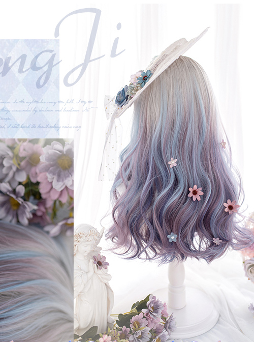 Multicolor Gradient Long Curly Sweet Lolita Wigs