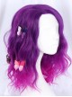 Purple Gradient Medium Length Curly Sweet Lolita Wigs