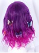 Purple Gradient Medium Length Curly Sweet Lolita Wigs