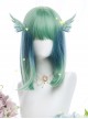 Cyan Blue Gradient Medium Length Straight Wig Sweet Lolita Wigs