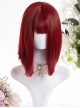 Wine Red Gothic Lolita Short Straight Wigs