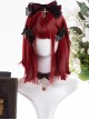 Wine Red Gothic Lolita Short Straight Wigs