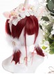 Wine Red Gothic Lolita Short Straight Wigs