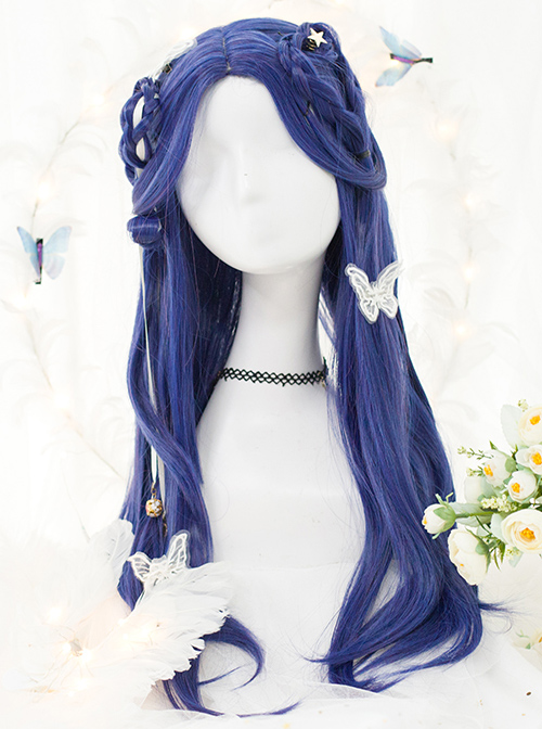 Royal Blue Long Straight Wig Classic Lolita Wigs