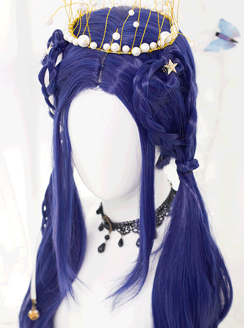 Royal Blue Long Straight Wig Classic Lolita Wigs