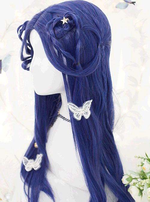 Royal Blue Long Straight Wig Classic Lolita Wigs