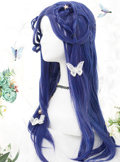 Royal Blue Long Straight Wig Classic Lolita Wigs