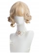 Linen Gold Short Curly Wig Sweet Lolita Wigs