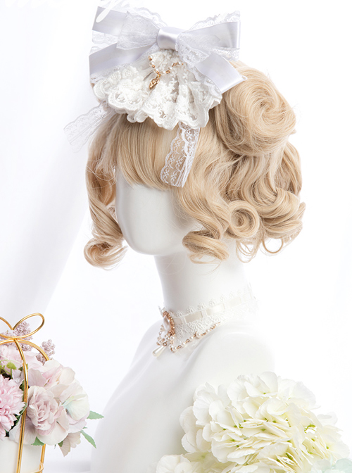 Linen Gold Short Curly Wig Sweet Lolita Wigs