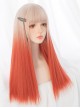 Beige-gold Gradient Orange Long Straight Wig Sweet Lolita Wigs