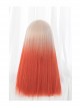 Beige-gold Gradient Orange Long Straight Wig Sweet Lolita Wigs