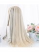 Beige Gradient Gray Long Curly Wig Classic Lolita Wigs