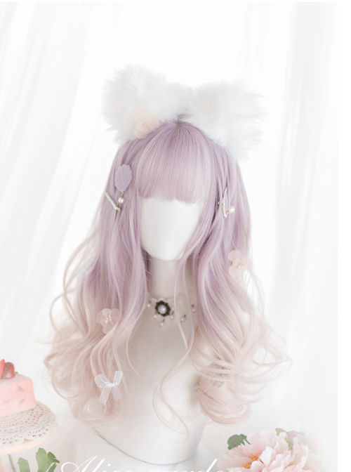 Taro Purple Gradient Long Curly Wig Sweet Lolita Wigs
