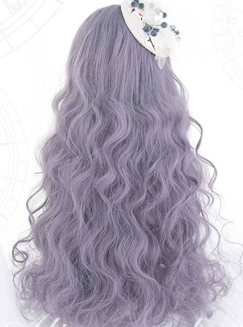 Astrological Witch Gray-purple Long Curly Wig Classic Lolita Wigs