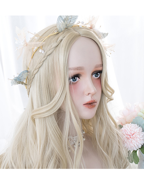 Golden Long Curly Wig Elegant Classic Lolita Wigs