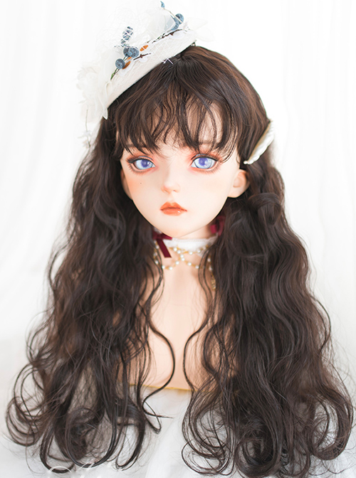 Cute Doll Brown Long Curly Wig Classic Lolita Wigs