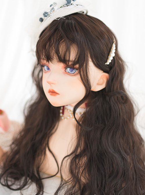 Cute Doll Brown Long Curly Wig Classic Lolita Wigs