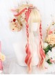 Golden Highlight Pink Long Curly Wig Classic Lolita Wigs