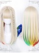 Golden Long Straight Wig Inner Layer Four Colors Sweet Lolita Wigs