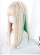 Golden Long Straight Wig Inner Layer Four Colors Sweet Lolita Wigs